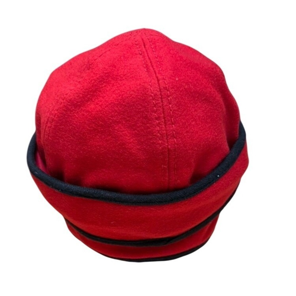Broner Mens Red Wool Blend Trapper Hat Ear Flaps Tie Closure L - Picture 4 of 7